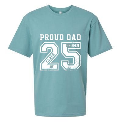 Senior 2025 Dad Class Of 2025 Father Sueded Cloud Jersey T-Shirt