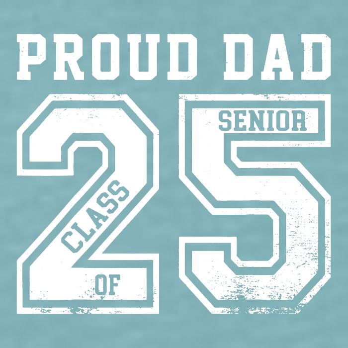 Senior 2025 Dad Class Of 2025 Father Sueded Cloud Jersey T-Shirt