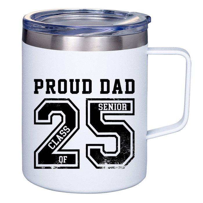 Senior 2025 Dad Class Of 2025 Father 12oz Stainless Steel Coffee Mug