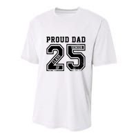 Senior 2025 Dad Class Of 2025 Father Youth Performance Sprint T-Shirt