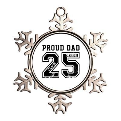 Senior 2025 Dad Class Of 2025 Father Metallic Star Ornament