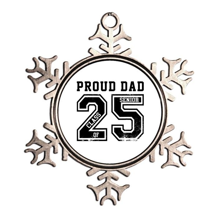 Senior 2025 Dad Class Of 2025 Father Metallic Star Ornament