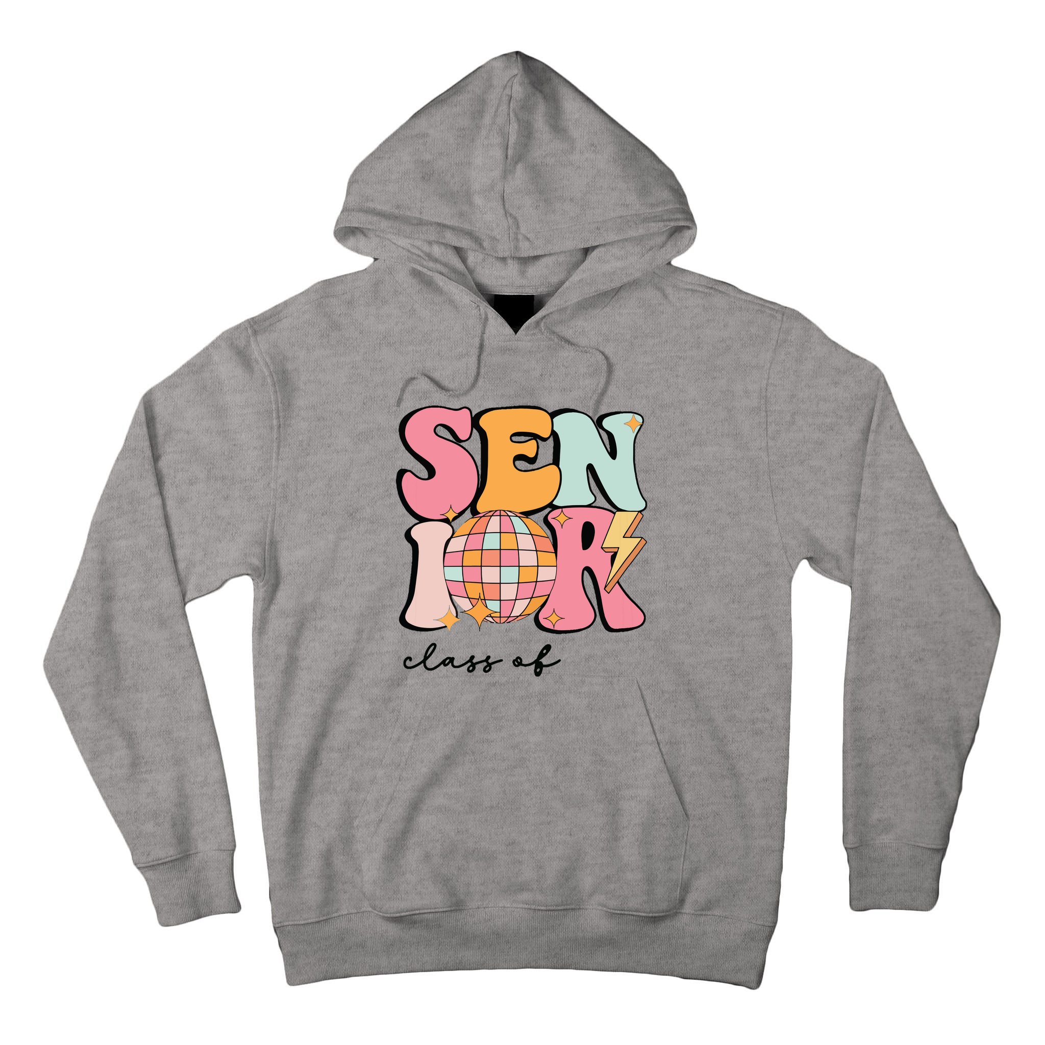 Senior 2025 Disco Ball Cute Retro Groovy Girl Tall Hoodie