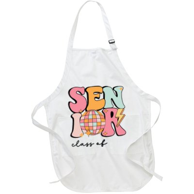 Senior 2025 Disco Ball Cute Retro Groovy Girl Apron