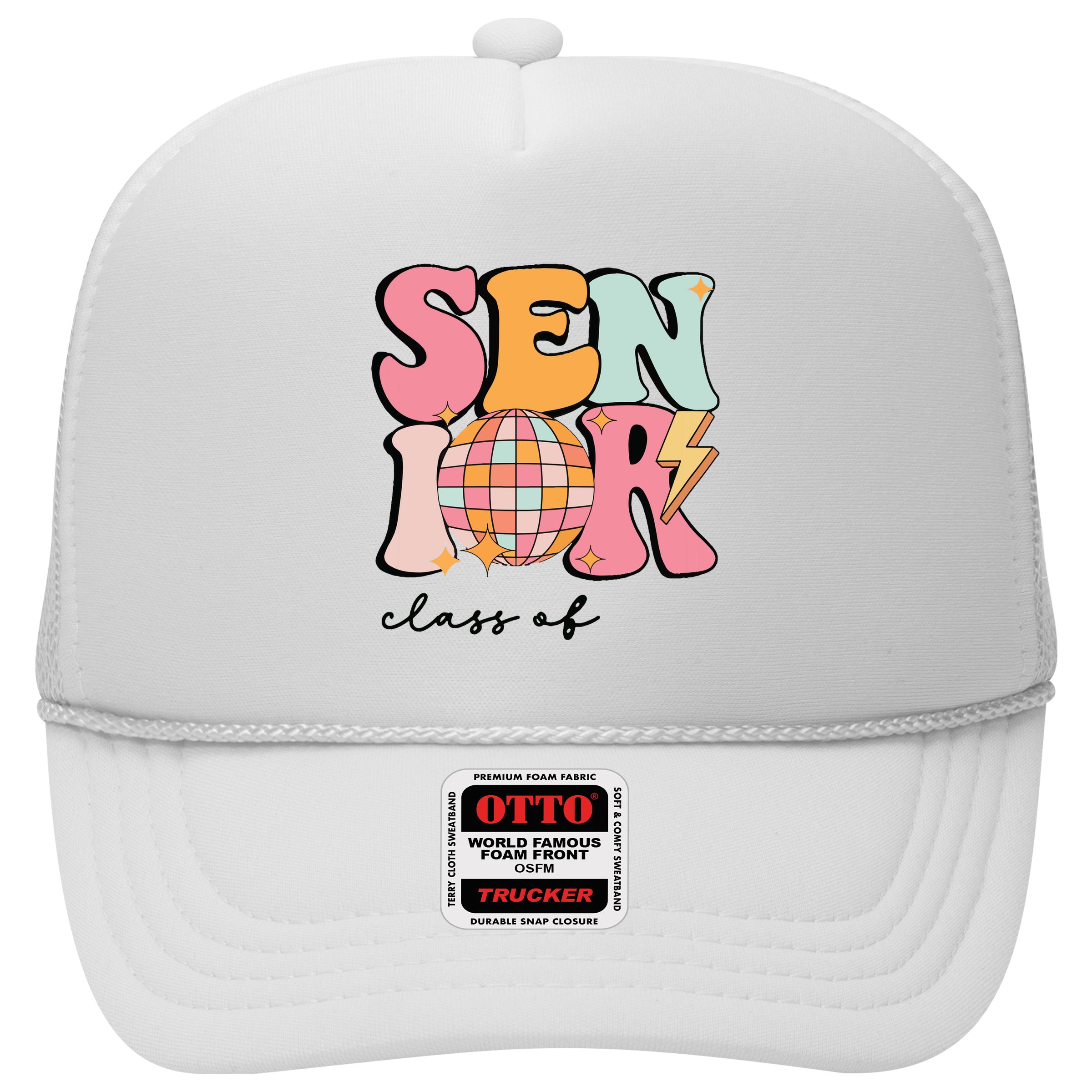 Senior 2025 Disco Ball Cute Retro Groovy Girl Hat
