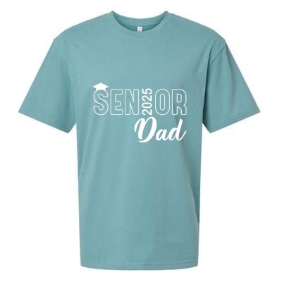 Senior 2025 Dad Class Of 2025 Father Sueded Cloud Jersey T-Shirt