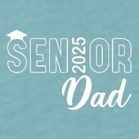 Senior 2025 Dad Class Of 2025 Father Sueded Cloud Jersey T-Shirt