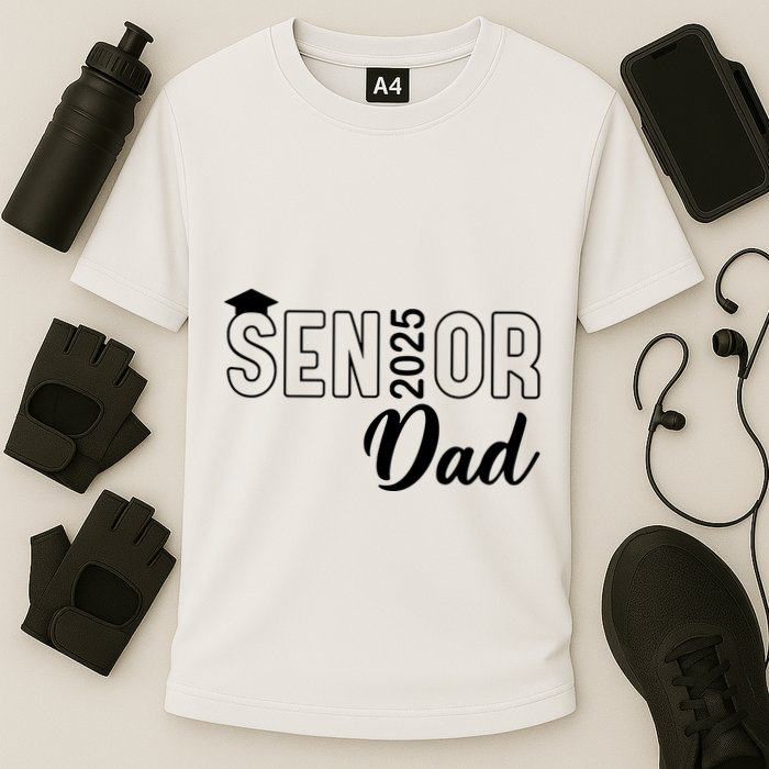 Senior 2025 Dad Class Of 2025 Father Cooling Performance Crew T-Shirt
