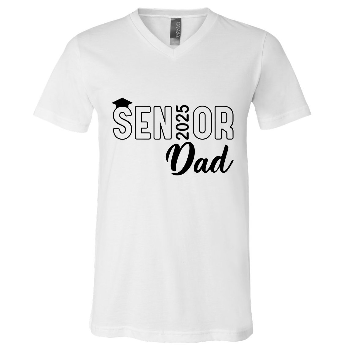 Senior 2025 Dad Class Of 2025 Father V-Neck T-Shirt