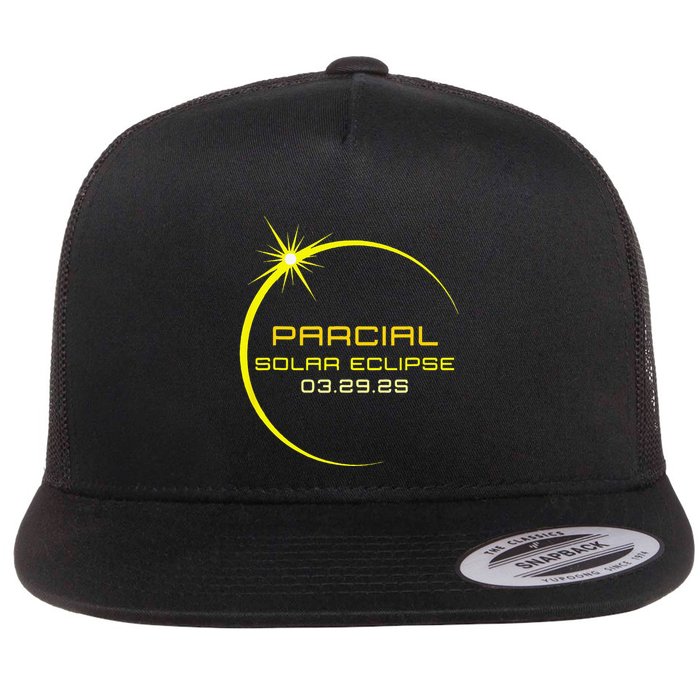 Solar 2025 Eclipse 3.29.25 Partial Solar Eclipse March 2025 Flat Bill Trucker Hat