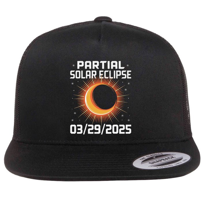 Solar 2025 Eclipse 3.29.25 Partial Solar Eclipse March 2025 Flat Bill Trucker Hat