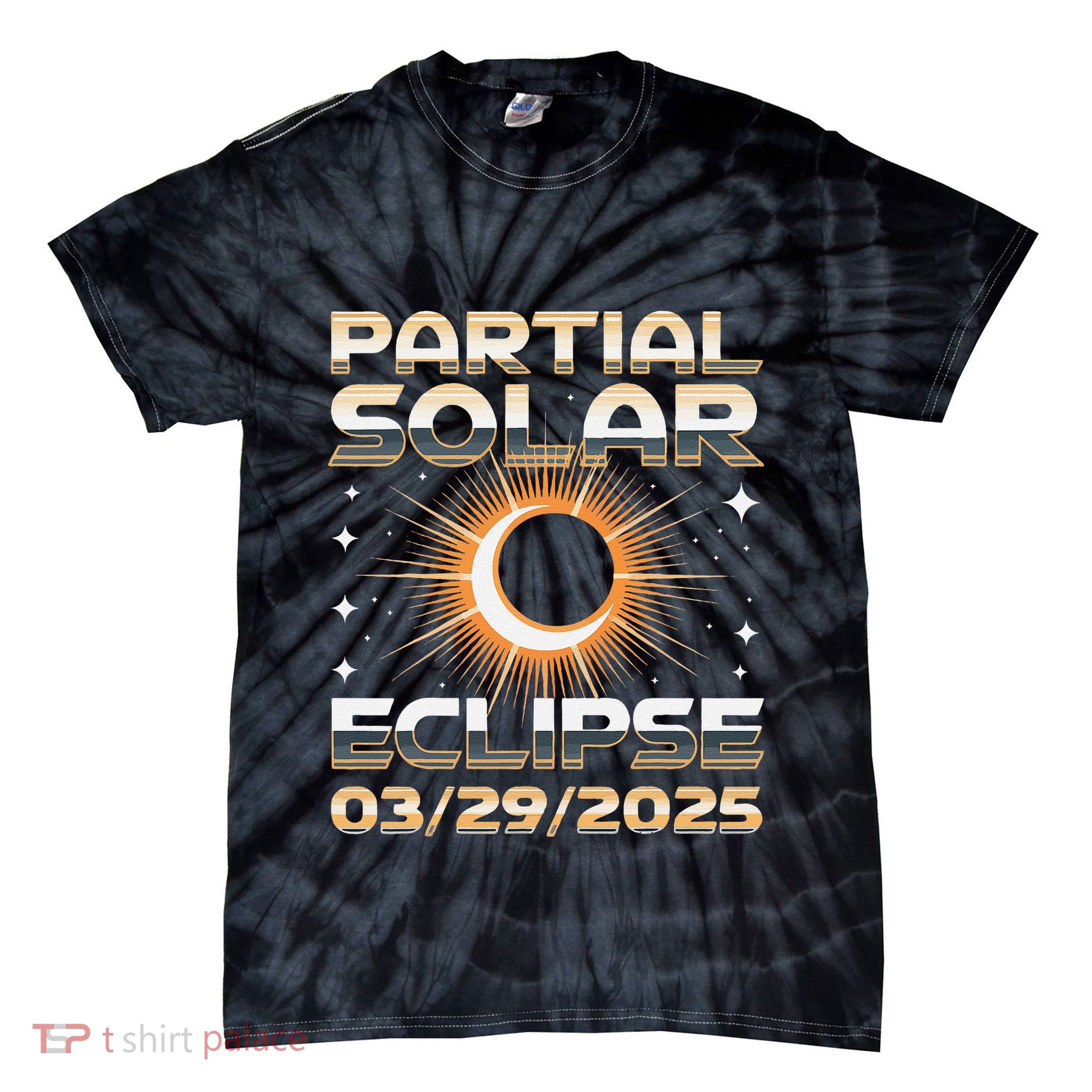 Solar 2025 Eclipse 3.29.25 Partial Solar Eclipse March 2025 Tie-Dye T-Shirt