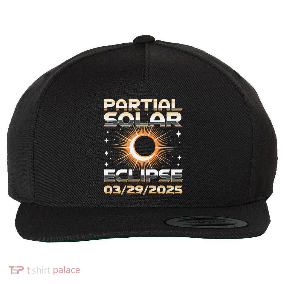Solar 2025 Eclipse 3.29.25 Partial Solar Eclipse March 2025 Wool Snapback Cap