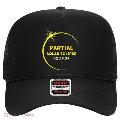 Solar 2025 Eclipse 3.29.25 Partial Solar Eclipse March 2025 High Crown Mesh Back Trucker Hat