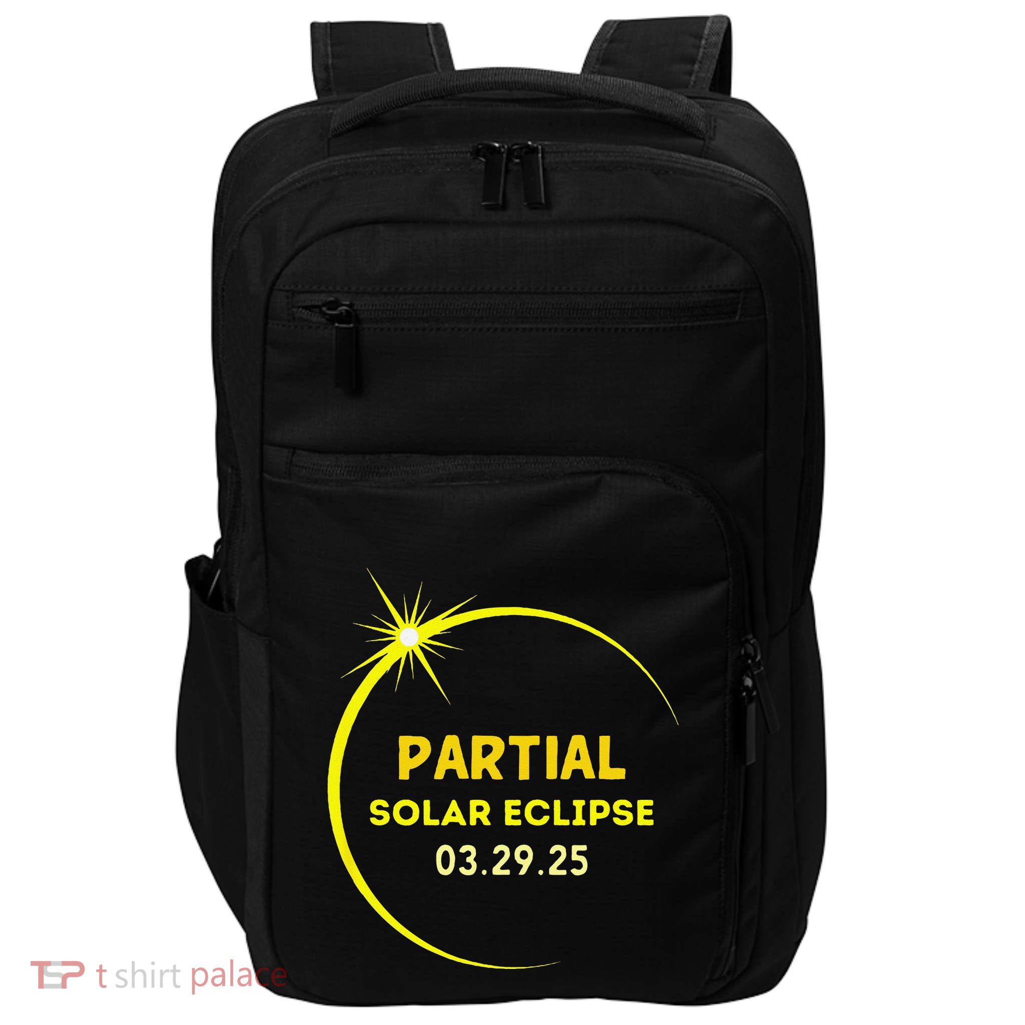 Solar 2025 Eclipse 3.29.25 Partial Solar Eclipse March 2025 Impact Tech Backpack