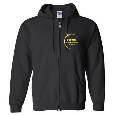 Solar 2025 Eclipse 3.29.25 Partial Solar Eclipse March 2025 Full Zip Hoodie