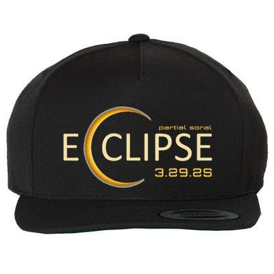 Solar 2025 Eclipse 3.29.25 Partial Solar Eclipse March 2025 Wool Snapback Cap