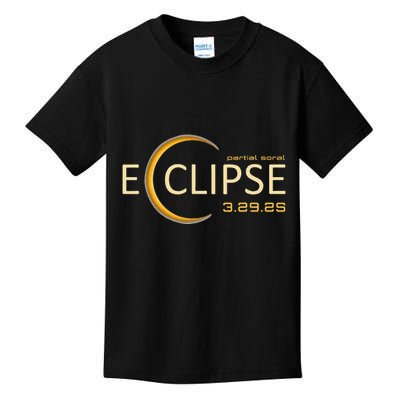 Solar 2025 Eclipse 3.29.25 Partial Solar Eclipse March 2025 Kids T-Shirt