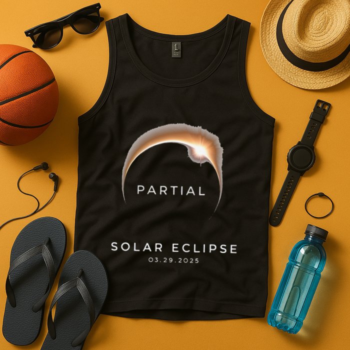 Solar 2025 Eclipse 3.29.25 Partial Solar Eclipse March 2025 Tank Top