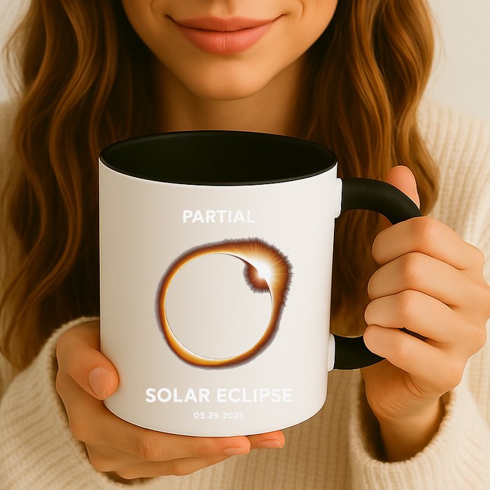 Solar 2025 Eclipse 3.29.25 Partial Solar Eclipse March 2025 Coffee Mug