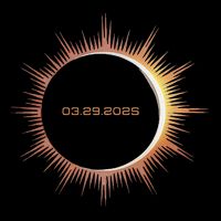 Solar 2025 Eclipse 3.29.25 Partial Solar Eclipse March 2025 Daily Commute Backpack