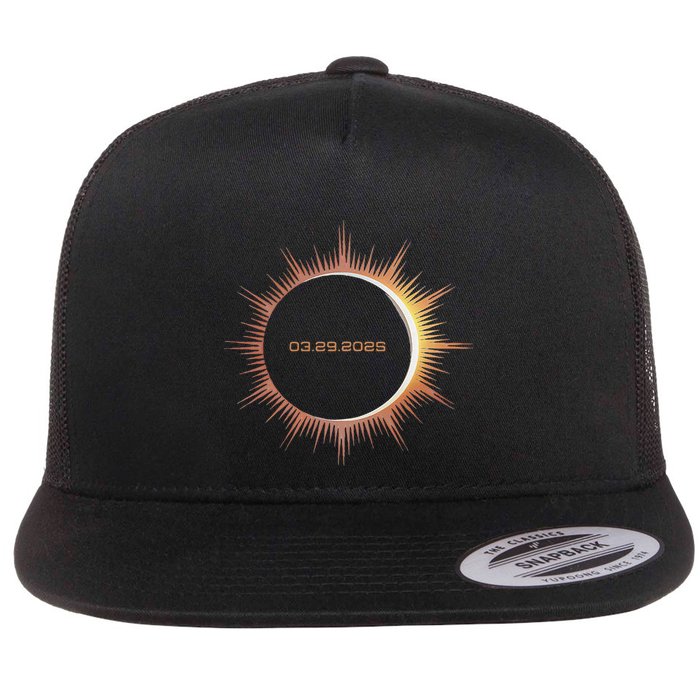 Solar 2025 Eclipse 3.29.25 Partial Solar Eclipse March 2025 Flat Bill Trucker Hat