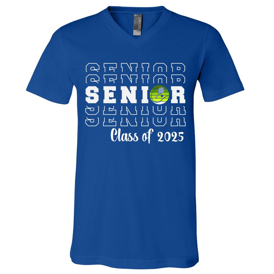 Senior 2025 Family Class Of 2025 Tennis Graduation Great Gift V-Neck T-Shirt