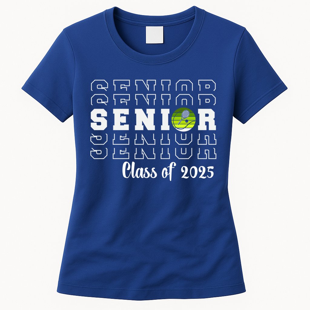 Senior 2025 Family Class Of 2025 Tennis Graduation Great Gift Womens T-Shirt