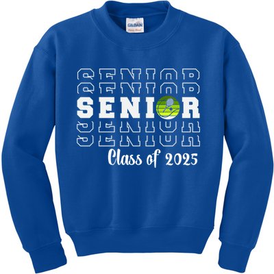 Senior 2025 Family Class Of 2025 Tennis Graduation Great Gift Kids Sweatshirt