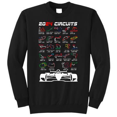 Schedule 2024 Formula Racing Track Formula Car Formula Fan Sweatshirt