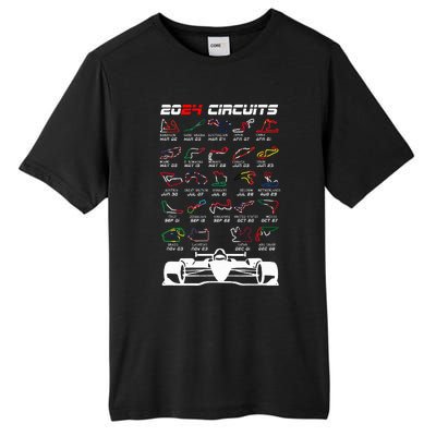 Schedule 2024 Formula Racing Track Formula Car Formula Fan Tall Fusion ChromaSoft Performance T-Shirt