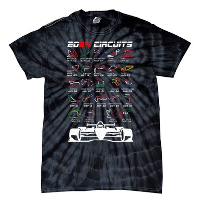 Schedule 2024 Formula Racing Track Formula Car Formula Fan Tie-Dye T-Shirt