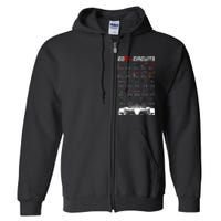 Schedule 2024 Formula Racing Track Formula Car Formula Fan Full Zip Hoodie