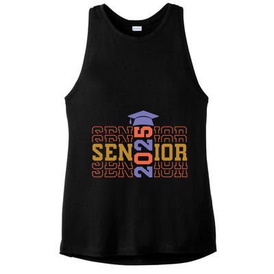 Senior 2025 Front And Back Design Ladies PosiCharge Tri-Blend Wicking Tank