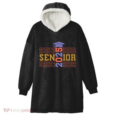 Senior 2025 Front And Back Design Hooded Wearable Blanket