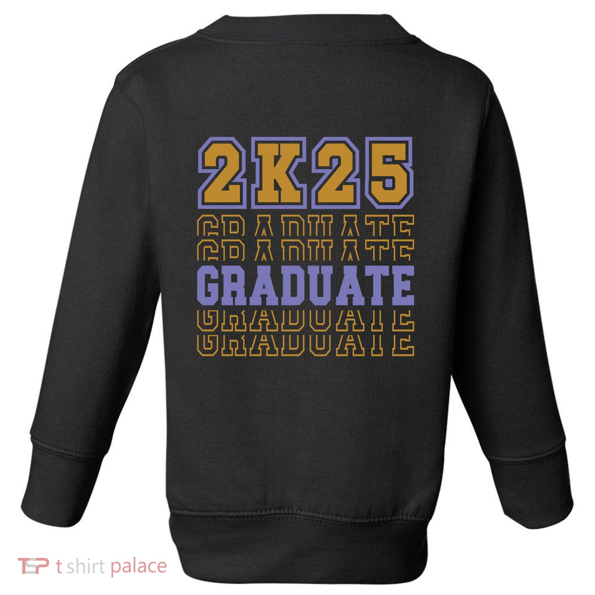 Senior 2025 Front And Back Design Toddler Sweatshirt