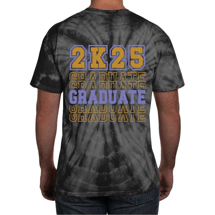 Senior 2025 Front And Back Design Tie-Dye T-Shirt