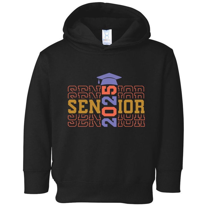 Senior 2025 Front And Back Design Toddler Hoodie