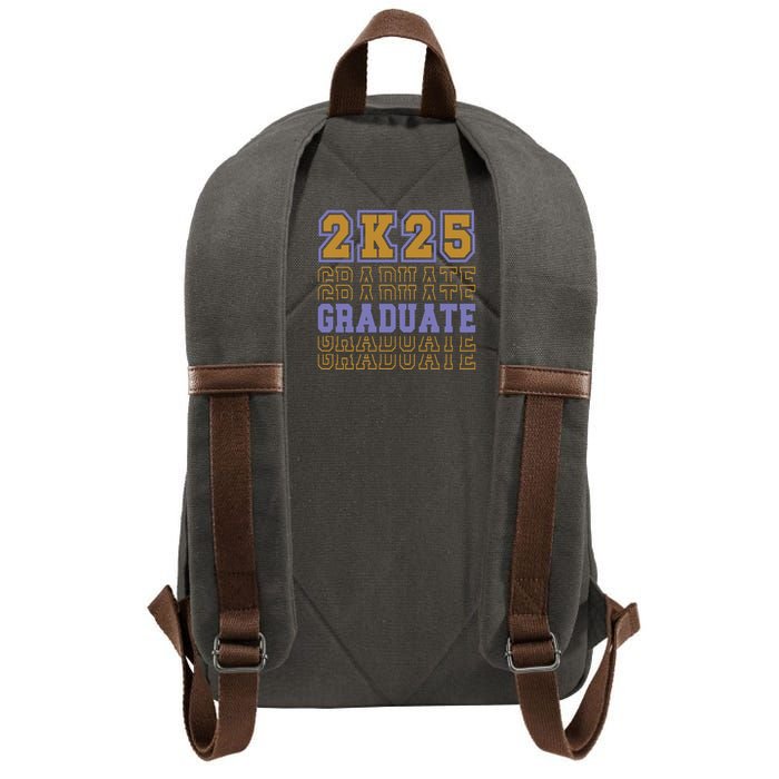 Senior 2025 Front And Back Design Cotton Canvas Backpack