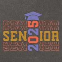 Senior 2025 Front And Back Design Cotton Canvas Backpack