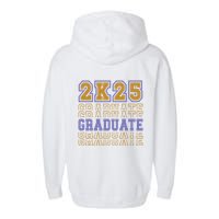 Senior 2025 Front And Back Design Garment-Dyed Fleece Hoodie