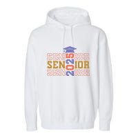 Senior 2025 Front And Back Design Garment-Dyed Fleece Hoodie