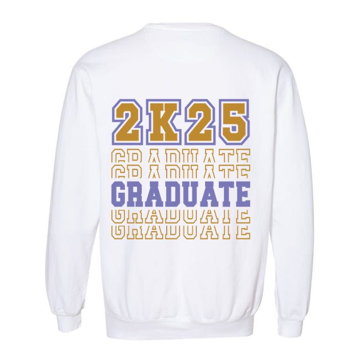 Senior 2025 Front And Back Design Garment-Dyed Sweatshirt