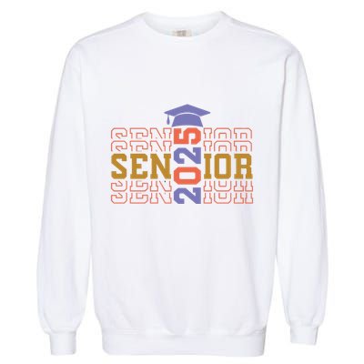 Senior 2025 Front And Back Design Garment-Dyed Sweatshirt