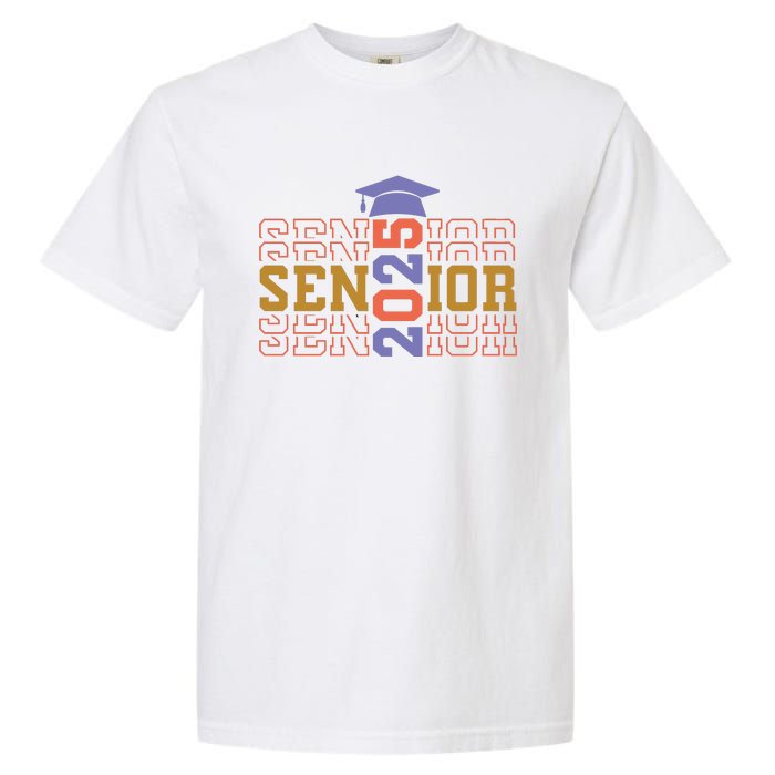 Senior 2025 Front And Back Design Garment-Dyed Heavyweight T-Shirt