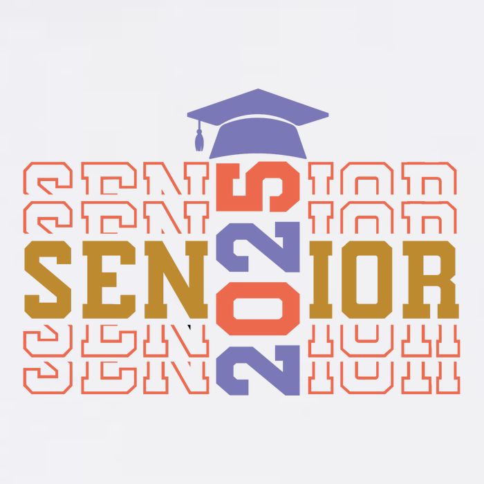Senior 2025 Front And Back Design Hoodie