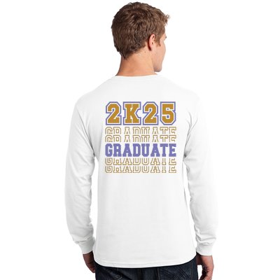 Senior 2025 Front And Back Design Long Sleeve Shirt