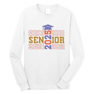 Senior 2025 Front And Back Design Long Sleeve Shirt