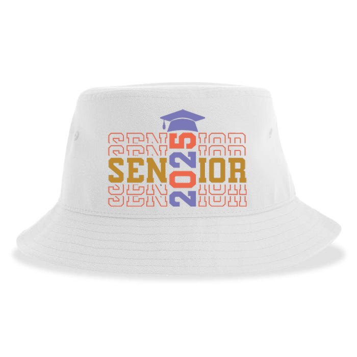 Senior 2025 Front And Back Design Sustainable Bucket Hat