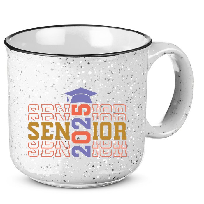 Senior 2025 Front And Back Design 15oz Campfire Ceramic Mug